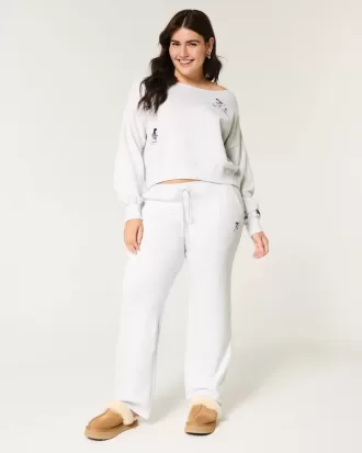 Pantaloni de sport drepti cu grafic Snoopy