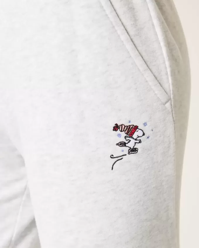 Pantaloni de sport drepti cu grafic Snoopy Pantaloni de sport drepti cu grafic Snoopy