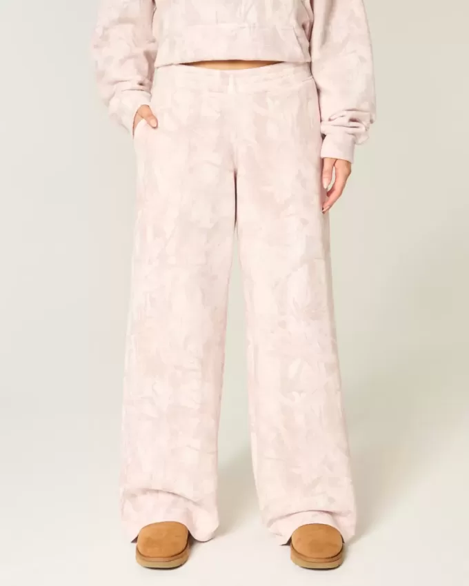 Pantaloni de sport largi Camo roz Pantaloni de sport largi Camo roz