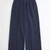 Pantaloni de sport largi cu funda grafică Pantaloni de sport largi cu funda grafică