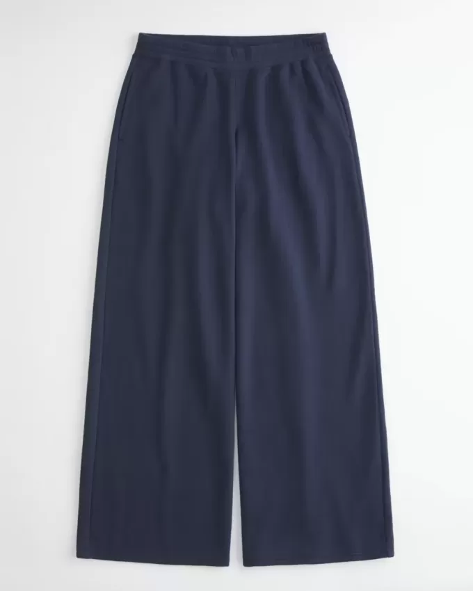 Pantaloni de sport largi cu funda grafică Pantaloni de sport largi cu funda grafică