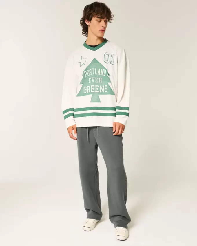 Pantaloni de sport largi cu grafică șarpe Pantaloni de sport largi cu grafică șarpe