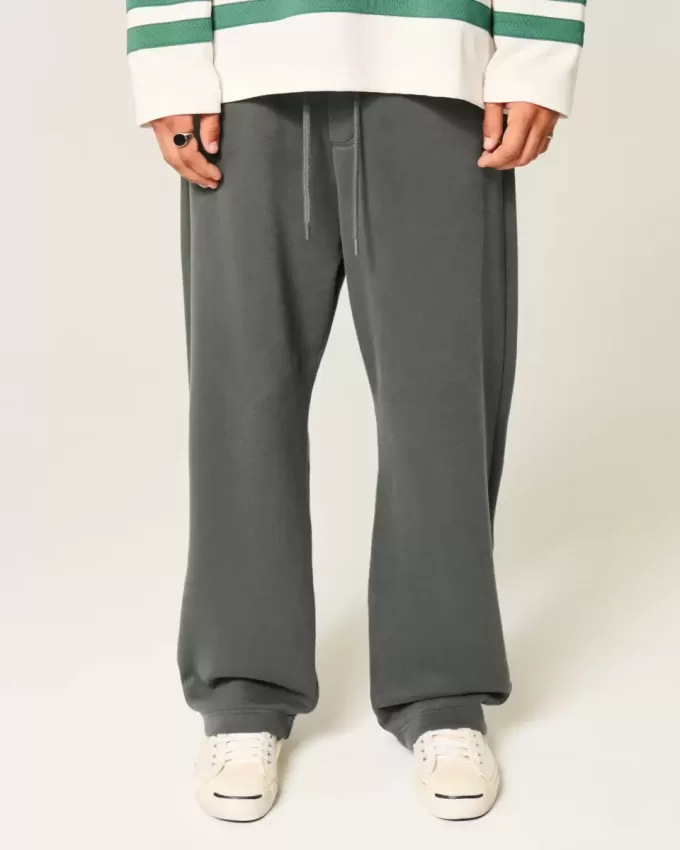 Pantaloni de sport largi cu grafică șarpe Pantaloni de sport largi cu grafică șarpe