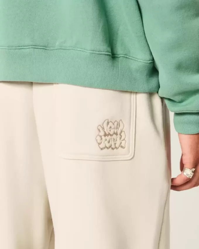 Pantaloni de sport largi New York grafic Pantaloni de sport largi New York grafic