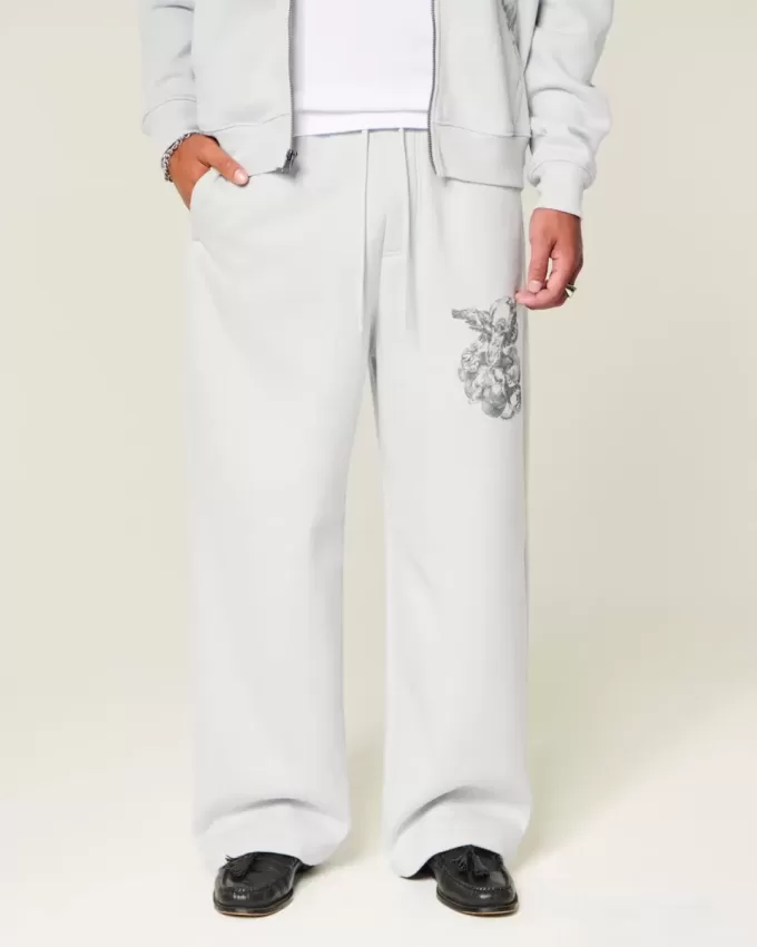 Pantaloni de sport Super Baggy Angel Graphic Pantaloni de sport Super Baggy Angel Graphic