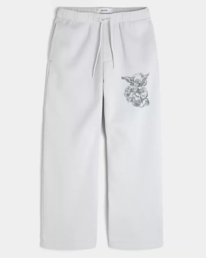 Pantaloni de sport Super Baggy Angel Graphic Pantaloni de sport Super Baggy Angel Graphic