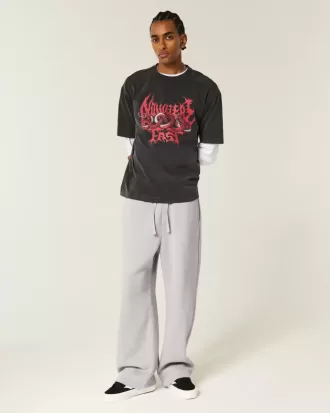 Pantaloni de sport super largi cu buzunare din spate Los Angeles