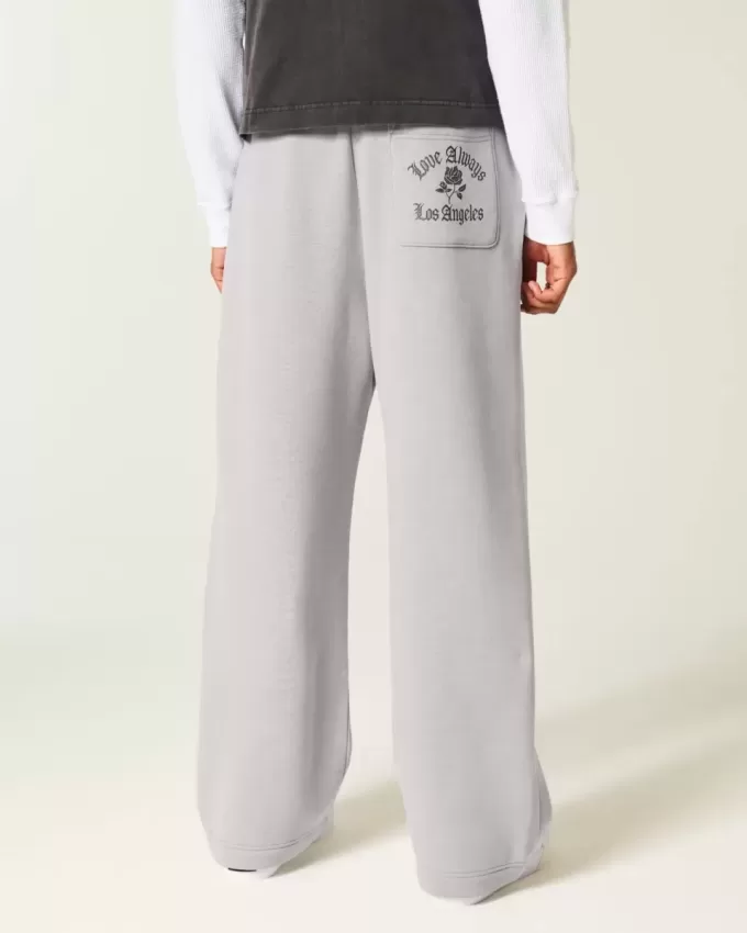 Pantaloni de sport super largi cu buzunare din spate Los Angeles Pantaloni de sport super largi cu buzunare din spate Los Angeles