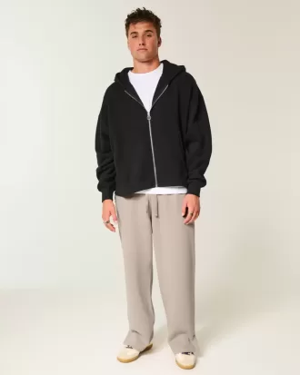 Pantaloni de sport super largi Y2K cu tiv despicat