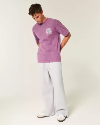 Pantaloni de sport super largi Y2K cu tiv despicat