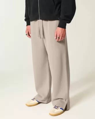 Pantaloni de sport super largi Y2K cu tiv despicat