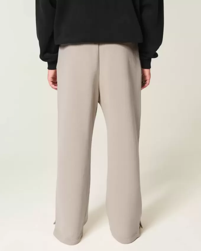 Pantaloni de sport super largi Y2K cu tiv despicat Pantaloni de sport super largi Y2K cu tiv despicat