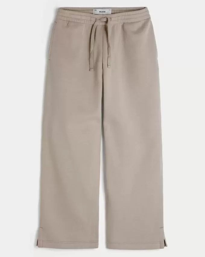 Pantaloni de sport super largi Y2K cu tiv despicat Pantaloni de sport super largi Y2K cu tiv despicat