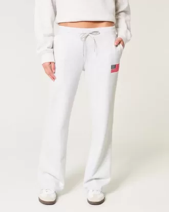 Pantaloni de trening drepti cu drapel american