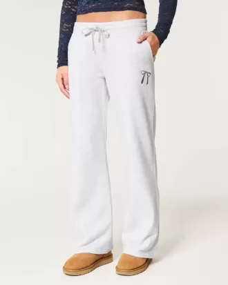 Pantaloni de trening drepti cu fundă
