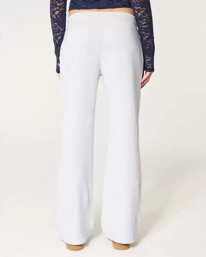 Pantaloni de trening drepti cu fundă Pantaloni de trening drepti cu fundă