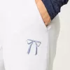 Pantaloni de trening drepti cu fundă Pantaloni de trening drepti cu fundă