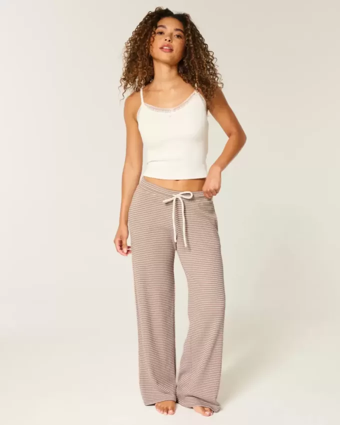 Pantaloni drepti Gilly Hicks Waffle Lace Pantaloni drepti Gilly Hicks Waffle Lace