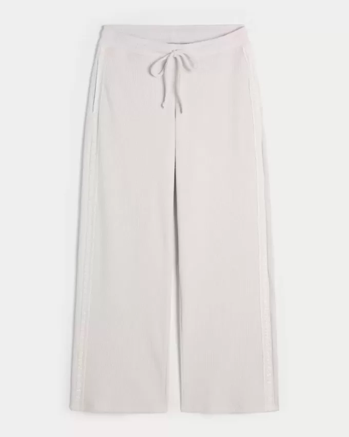 Pantaloni drepti Gilly Hicks Waffle Lace Pantaloni drepti Gilly Hicks Waffle Lace