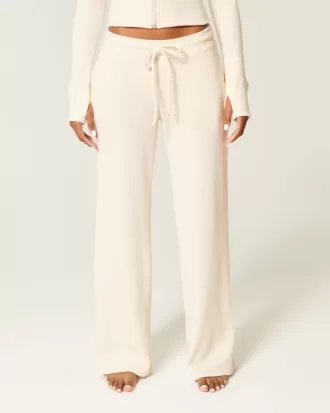 Pantaloni drepti Gilly Hicks Waffle Lace