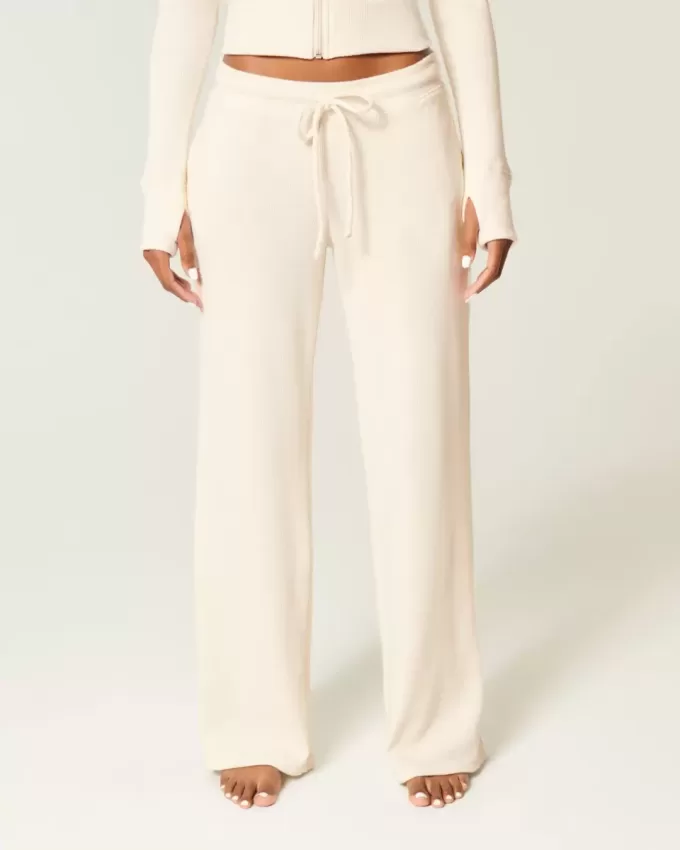 Pantaloni drepti Gilly Hicks Waffle Lace Pantaloni drepti Gilly Hicks Waffle Lace