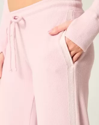 Pantaloni drepti Gilly Hicks Waffle Lace