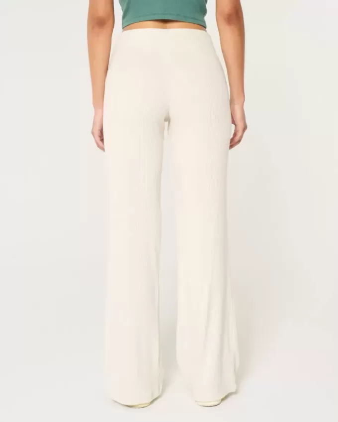 Pantaloni evazați confortabili cu nervuri Pantaloni evazați confortabili cu nervuri