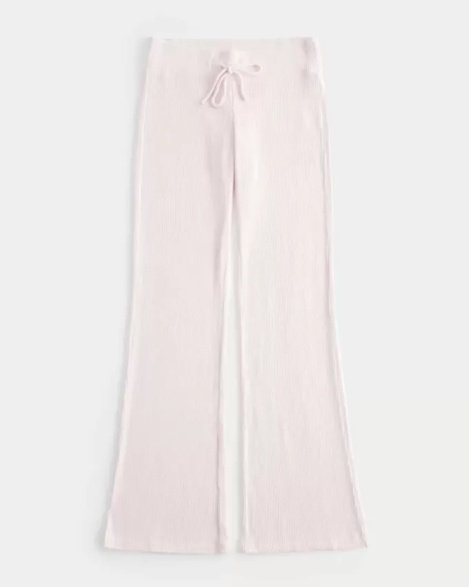 Pantaloni evazați confortabili cu nervuri Pantaloni evazați confortabili cu nervuri