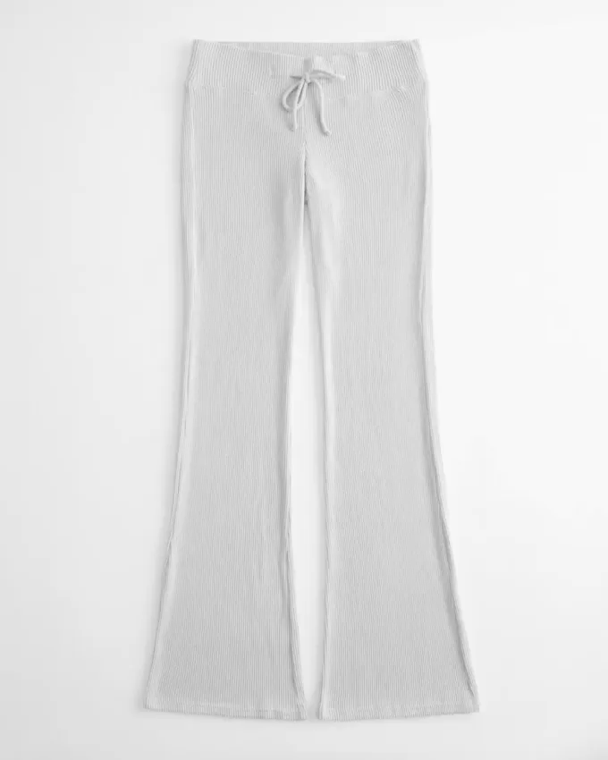 Pantaloni evazați confortabili cu nervuri Pantaloni evazați confortabili cu nervuri