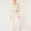 Pantaloni evazați cu talie rabatabilă Gilly Hicks Pantaloni evazați cu talie rabatabilă Gilly Hicks