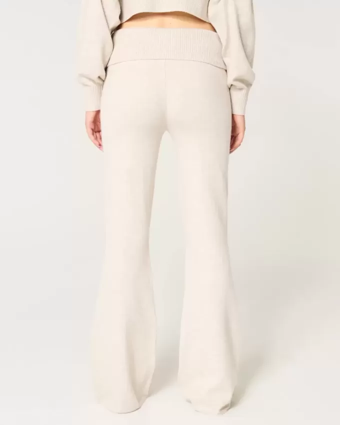 Pantaloni evazați cu talie rabatabilă Gilly Hicks Pantaloni evazați cu talie rabatabilă Gilly Hicks