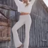 Pantaloni evazați cu talie rabatabilă Gilly Hicks Pantaloni evazați cu talie rabatabilă Gilly Hicks