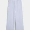 Pantaloni Hollister Livvy, cu talie joasă, cu picioare largi