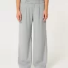 Pantaloni Hollister Livvy, cu talie joasă, cu picioare largi