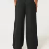 Pantaloni Hollister Livvy, cu talie joasă, cu picioare largi