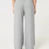 Pantaloni Hollister Livvy, cu talie joasă, cu picioare largi
