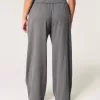 Pantaloni Hollister Livvy, cu talie joasă, cu picioare largi