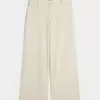 Pantaloni Hollister Livvy, cu talie joasă, cu picioare largi