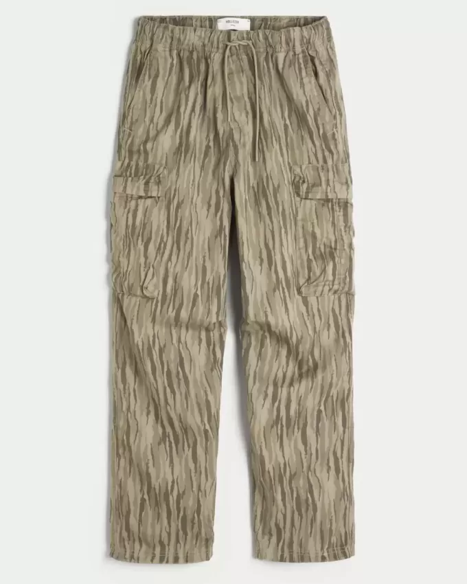 Pantaloni largi Cargo cu tragere