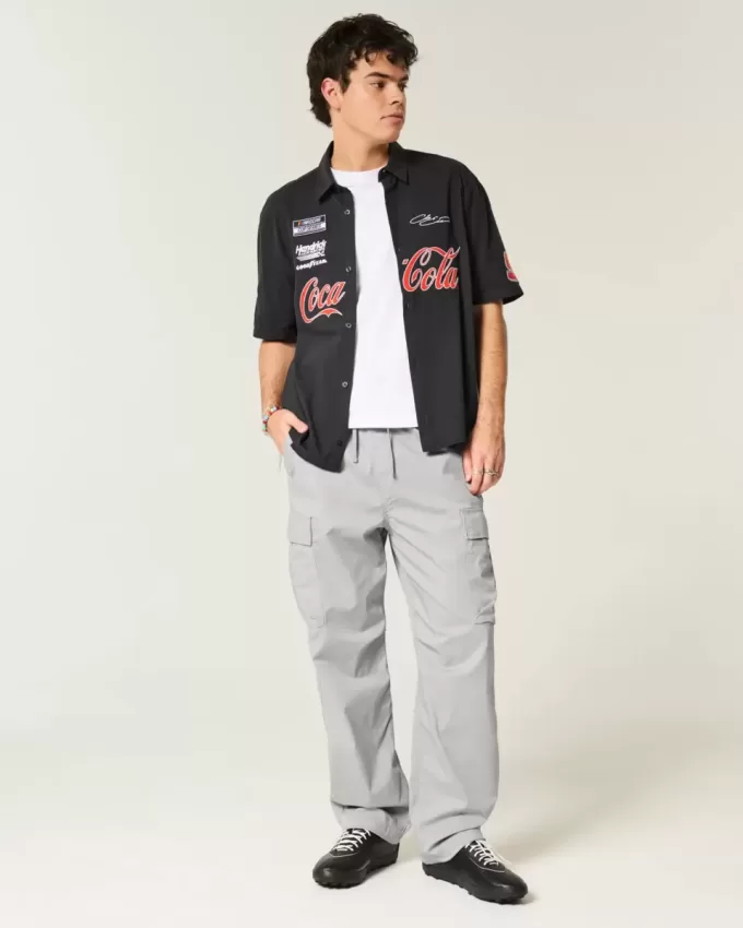 Pantaloni largi Cargo cu tragere Pantaloni largi Cargo cu tragere