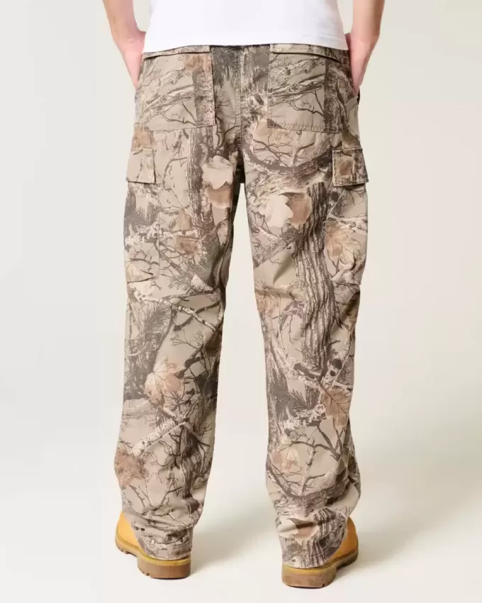 Pantaloni largi Cargo cu tragere Pantaloni largi Cargo cu tragere