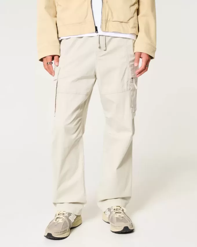 Pantaloni largi Cargo cu tragere