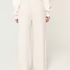 Pantaloni largi cu coaste confortabile Pantaloni largi cu coaste confortabile