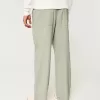 Pantaloni largi cu talie flexibilă din amestec de in Pantaloni largi cu talie flexibilă din amestec de in