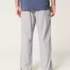Pantaloni largi cu talie flexibilă din amestec de in Pantaloni largi cu talie flexibilă din amestec de in