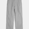 Pantaloni largi cu talie flexibilă din amestec de in Pantaloni largi cu talie flexibilă din amestec de in