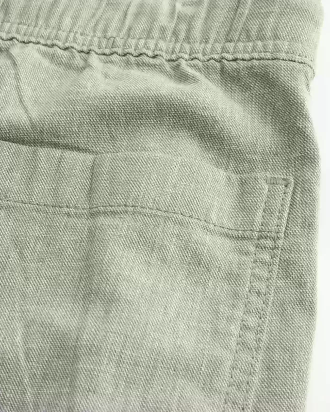 Pantaloni largi cu talie flexibilă din amestec de in Pantaloni largi cu talie flexibilă din amestec de in