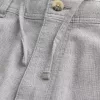 Pantaloni largi cu talie flexibilă din amestec de in Pantaloni largi cu talie flexibilă din amestec de in