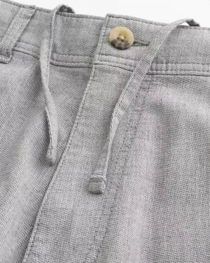Pantaloni largi cu talie flexibilă din amestec de in Pantaloni largi cu talie flexibilă din amestec de in