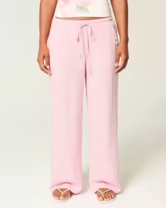 Pantaloni largi cu talie joasă